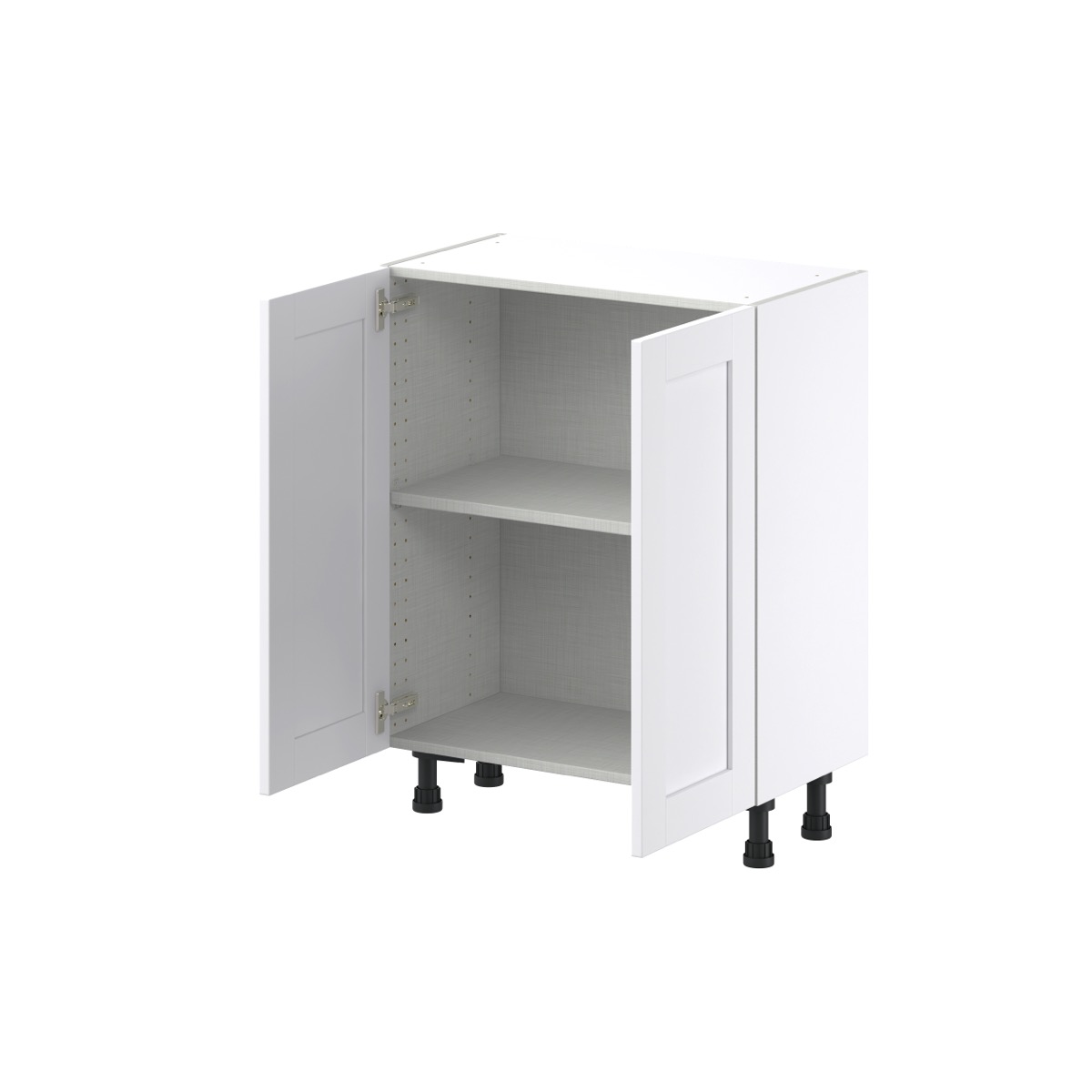 Mancos Bright White Shaker Assembled Shallow Base Kitchen Cabinet (27 in. W X 34.5 in. H X 14 in. D)