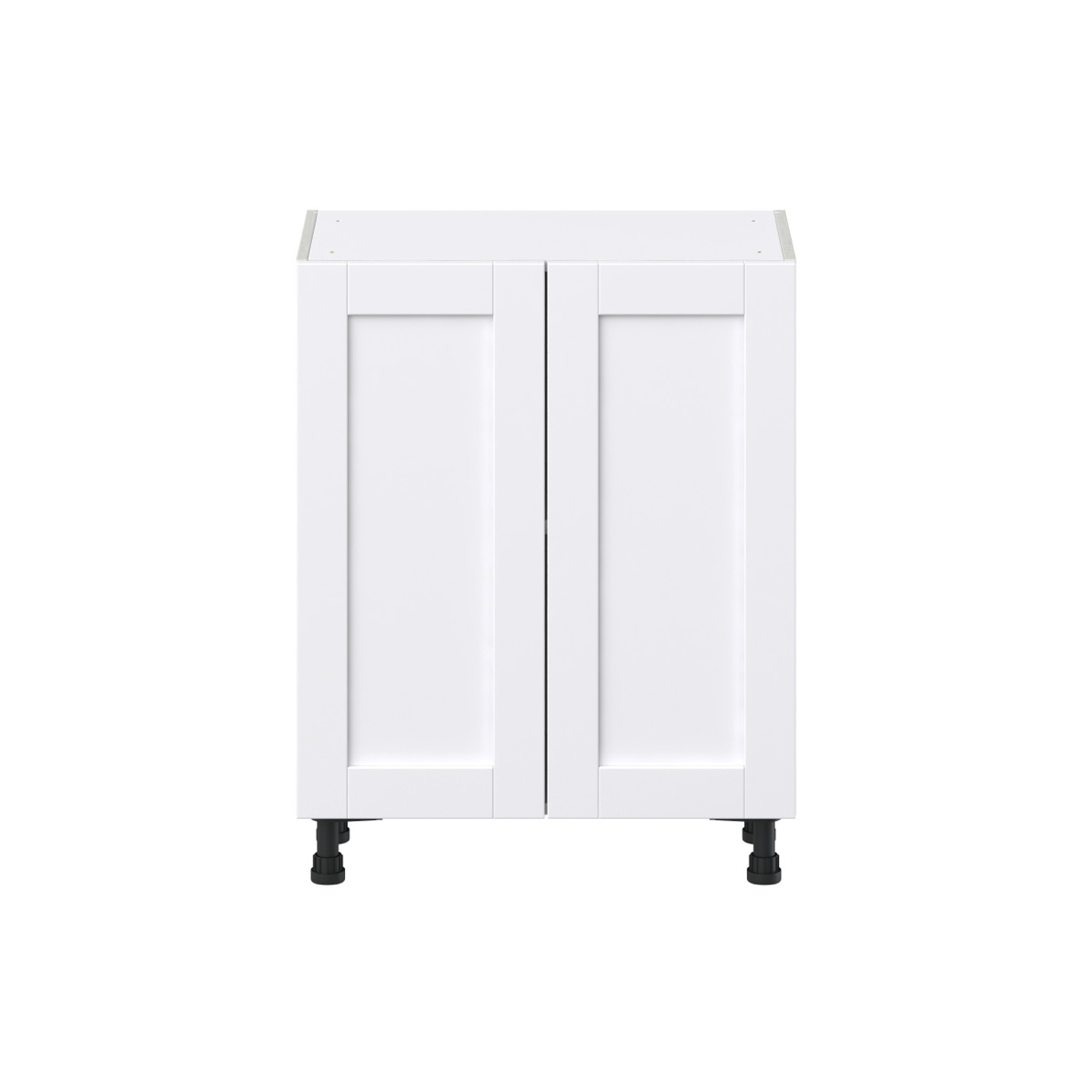Mancos Bright White Shaker Assembled Shallow Base Kitchen Cabinet (27 in. W X 34.5 in. H X 14 in. D)