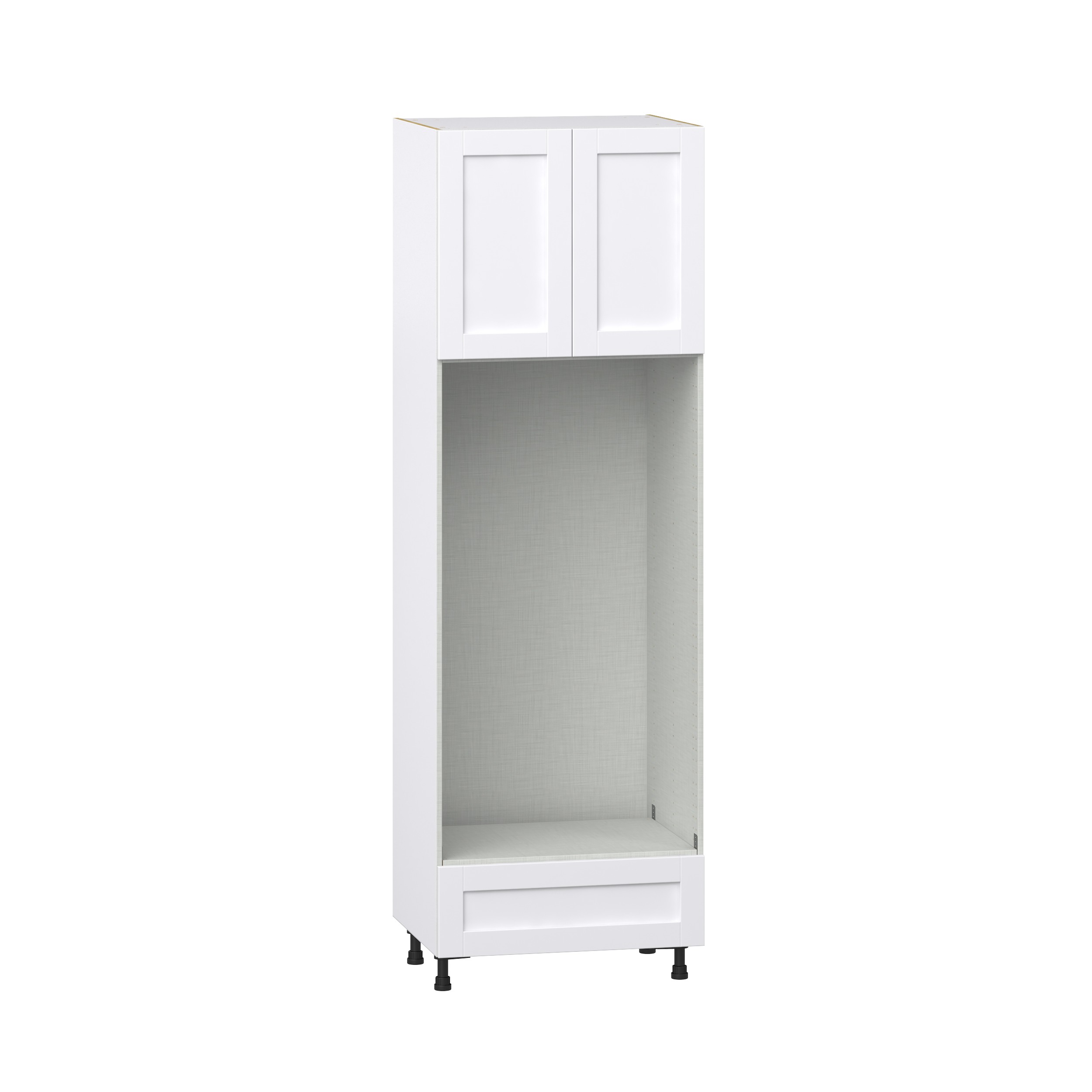 Milton 30 in. W x 24 in. D x 94.5 in. H Assembled Shaker Double Oven Kitchen Cabinet in Bright White with Drawer