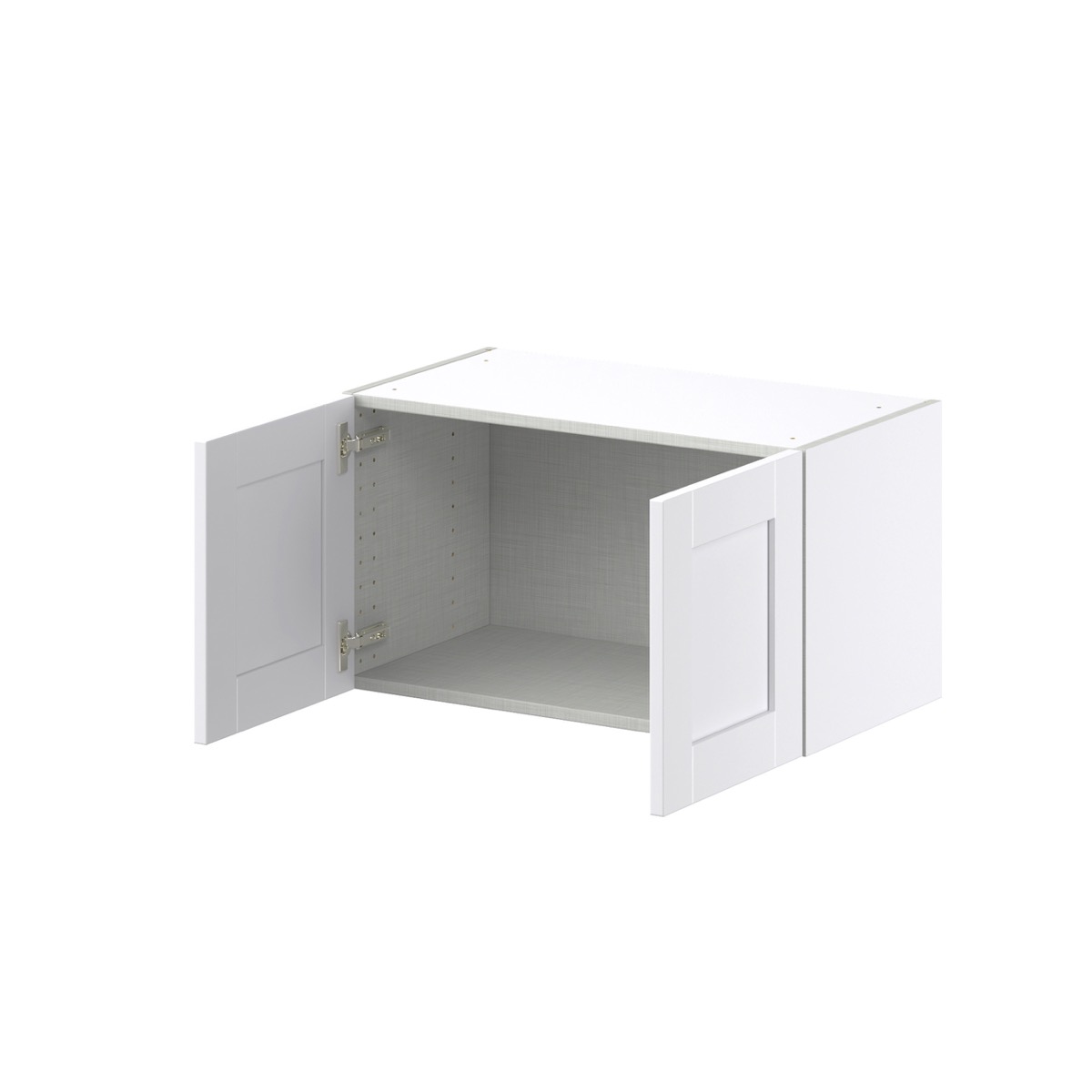 Mancos Glacier White Shaker Assembled Wall Bridge Kitchen (30