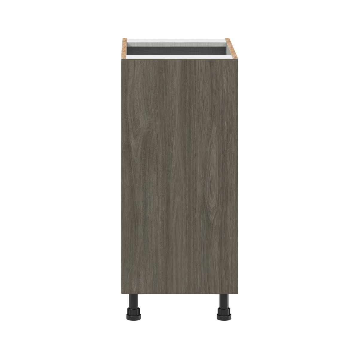 J COLLECTION Medora 15 in. W x 34.5 in. H x 24 in. D Textured Slab Walnut Assembled Base Kitchen Cabinet with 3 Inner Drawers