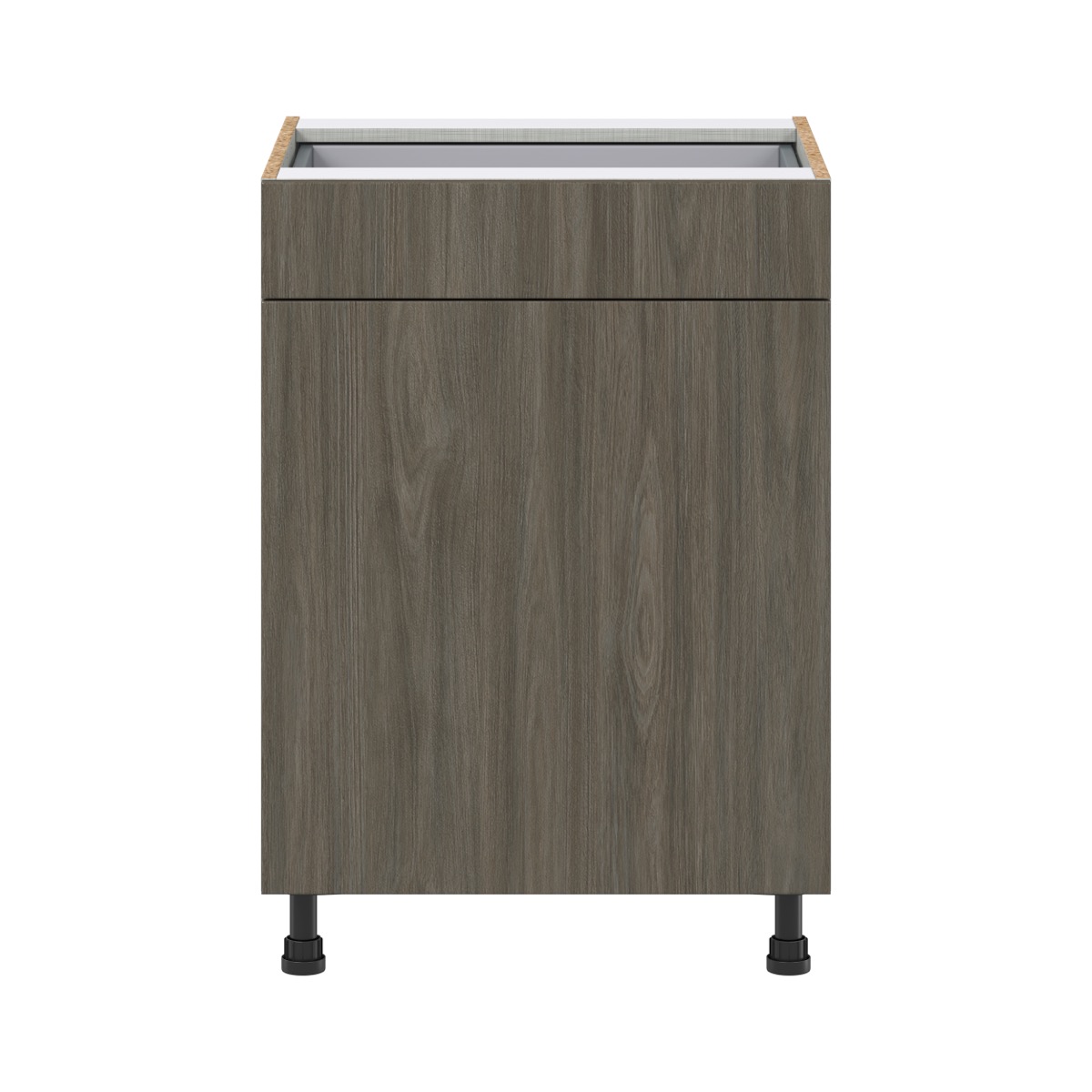 Medora 24 in. W x 34.5 in. H x 24 in. D Textured Slab Walnut Assembled Base Kitchen Cabinet with a Drawer