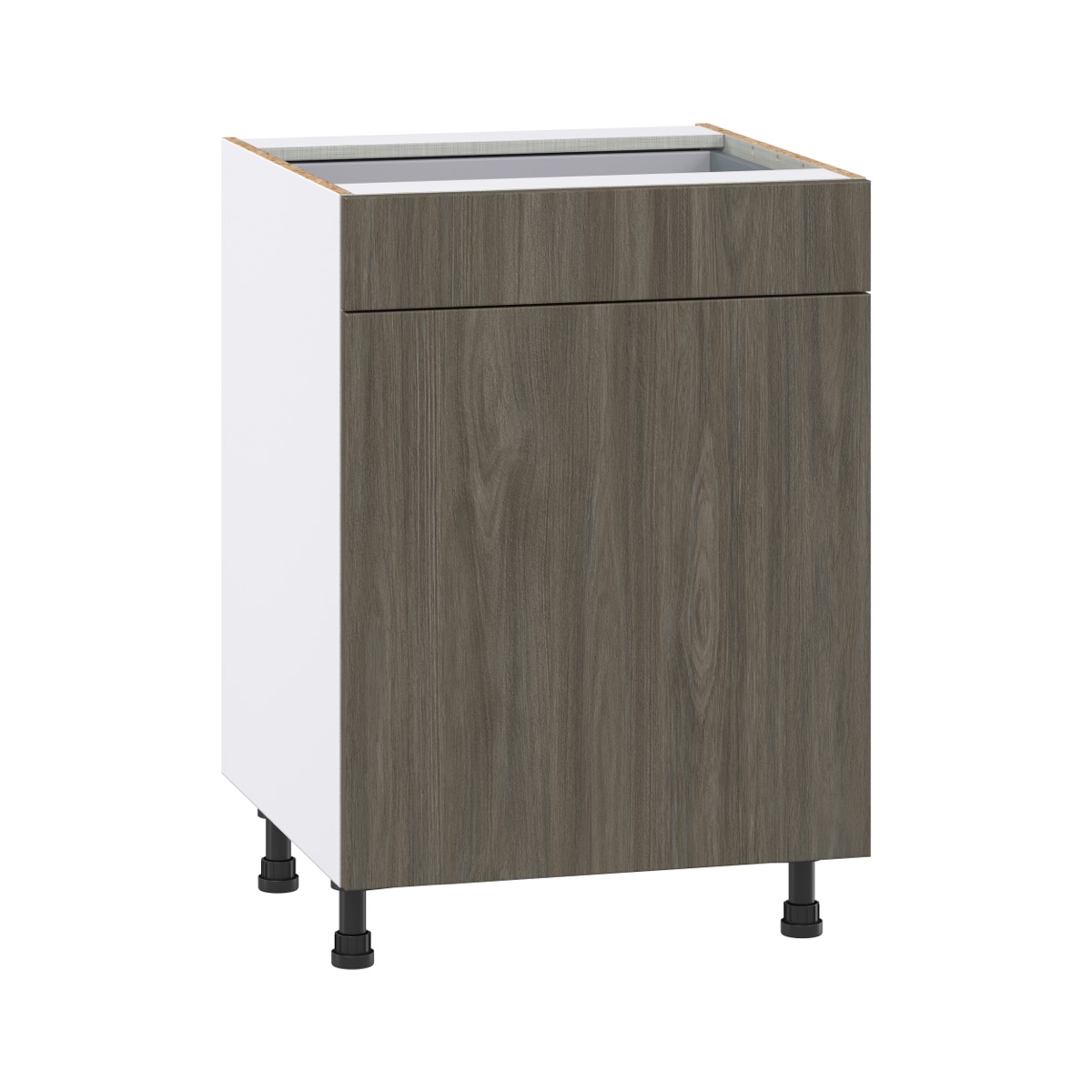 Medora 24 in. W x 34.5 in. H x 24 in. D Textured Slab Walnut Assembled Base Kitchen Cabinet with a Drawer