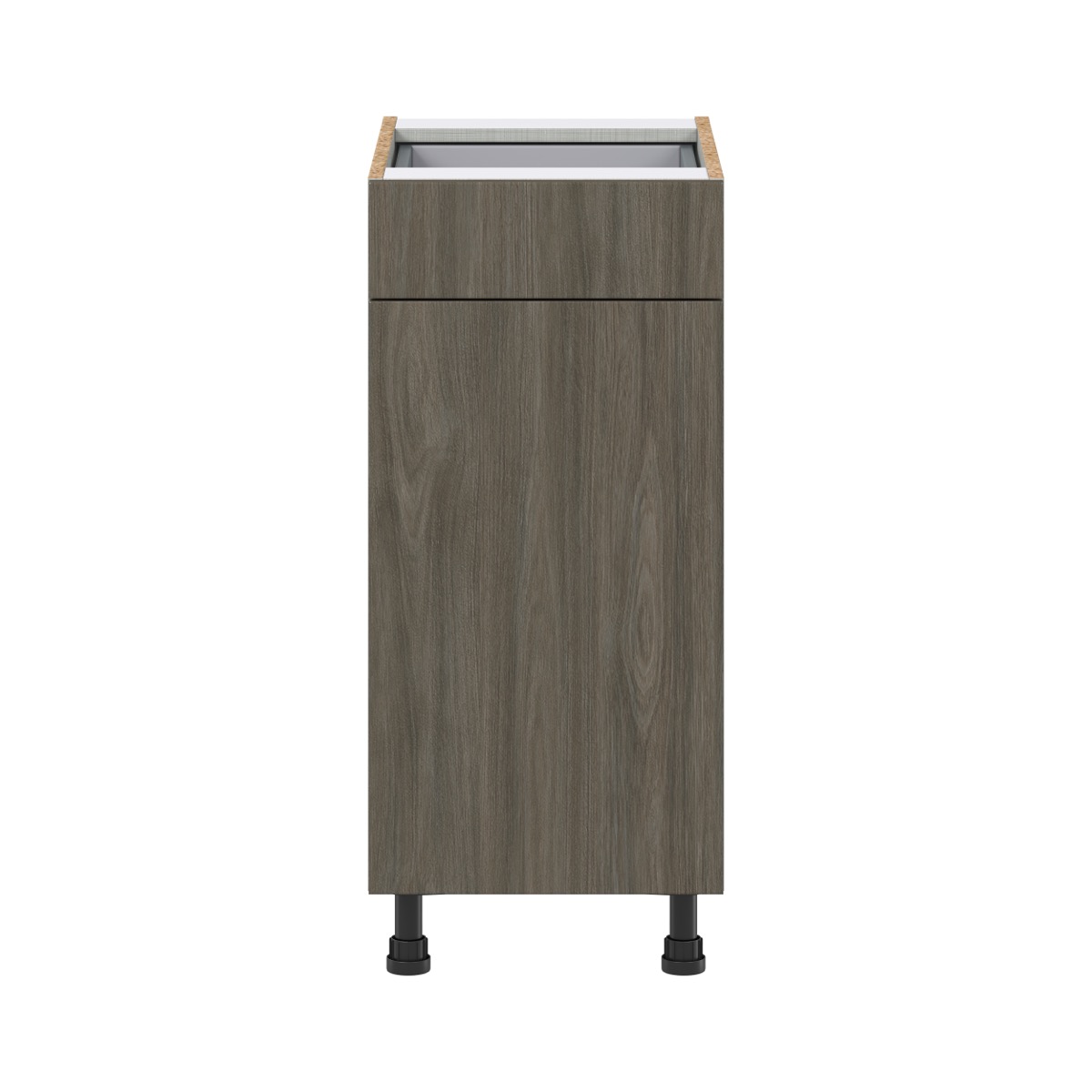 Medora 15 in. W x 34.5 in. H x 24 in. D Textured Slab Walnut Assembled Base Kitchen Cabinet with a Drawer