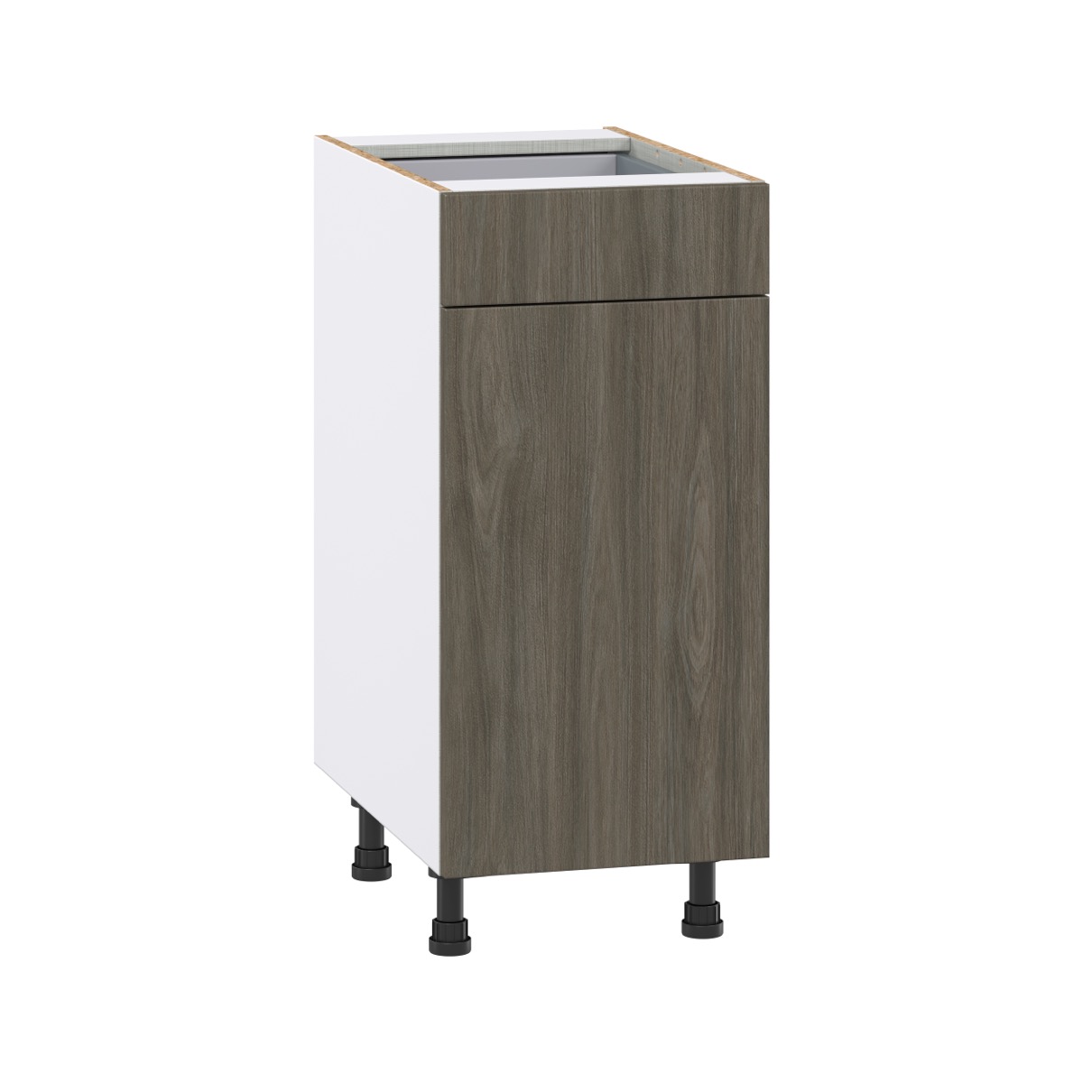Medora 15 in. W x 34.5 in. H x 24 in. D Textured Slab Walnut Assembled Base Kitchen Cabinet with a Drawer