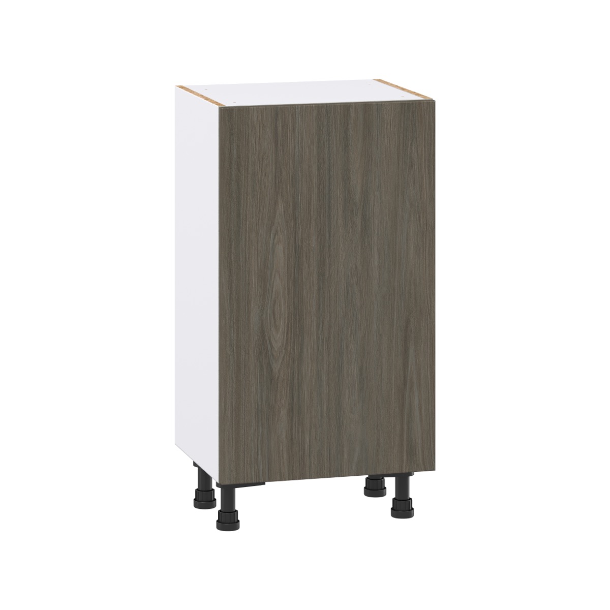 18 in. W x 14 in. D x 34.5 in. H Medora Textured Slab Walnut Assembled Shallow Base Kitchen Cabinet with Inner Drawers