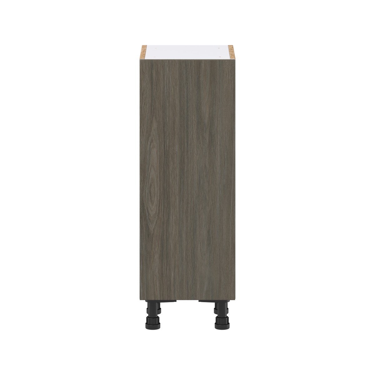 12 in. W x 14 in. D x 34.5 in. H Medora Textured Slab Walnut Assembled Shallow Base Kitchen Cabinet with a Door