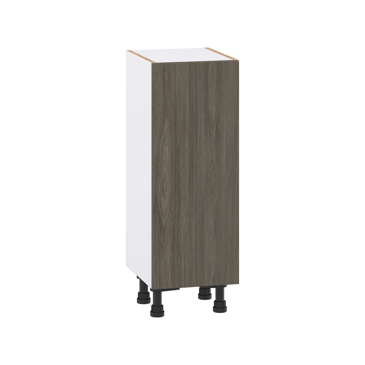 12 in. W x 14 in. D x 34.5 in. H Medora Textured Slab Walnut Assembled Shallow Base Kitchen Cabinet with a Door