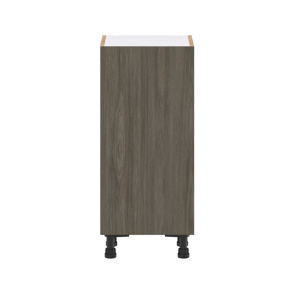 15 in. W x 14 in. D x 34.5 in. H Medora Textured Slab Walnut Assembled Shallow Base Kitchen Cabinet with a Door