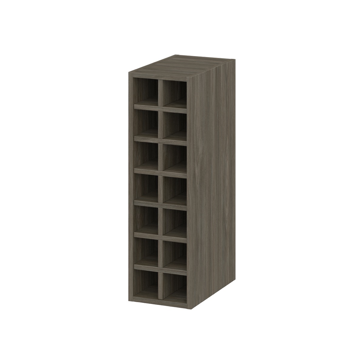 Medora textured 9 in. W x 30 in. H x 14 in. D in Slab Walnut Wall Kitchen Cabinet Wine Rack