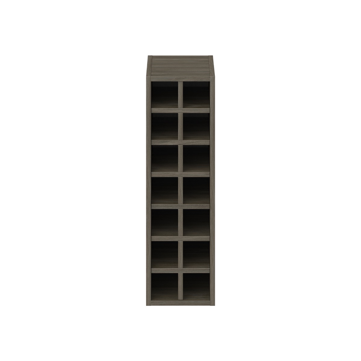 Medora textured 9 in. W x 30 in. H x 14 in. D in Slab Walnut Wall Kitchen Cabinet Wine Rack