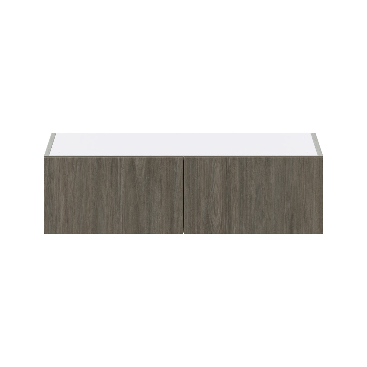 36 in. W x 14 in. D x 10 in. H Medora Textured Slab Walnut Assembled Wall Bridge Kitchen Cabinet