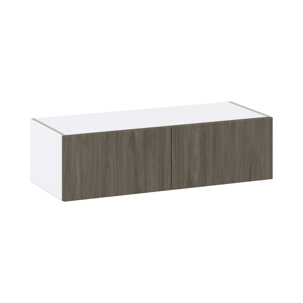 36 in. W x 14 in. D x 10 in. H Medora Textured Slab Walnut Assembled Wall Bridge Kitchen Cabinet