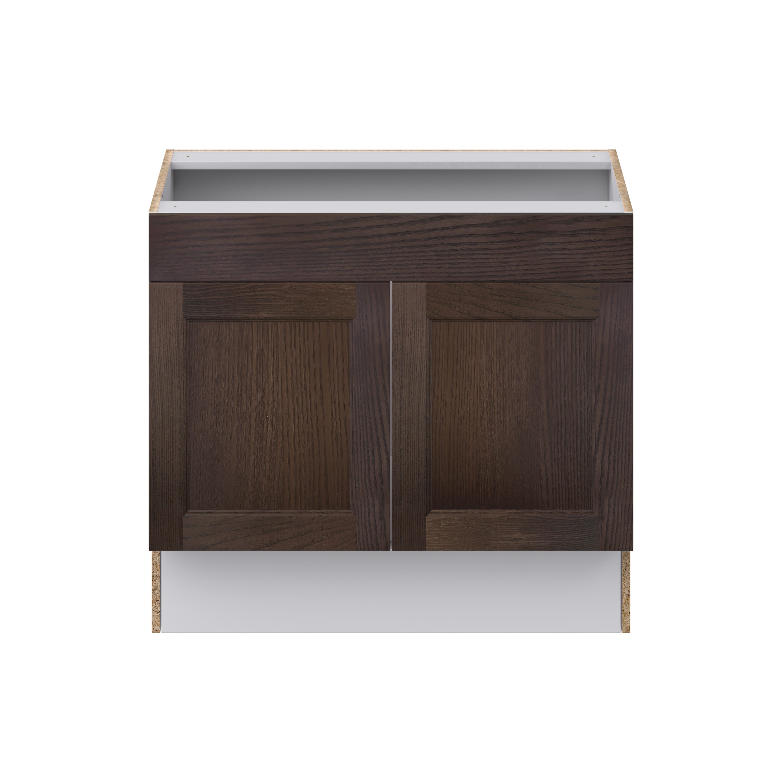 J COLLECTION Lincoln Chestnut Solid Wood Assembled 36 in. W x 32.5 in. H x 23.75 in. D ADA Sink Base With Removable Front Cabinet