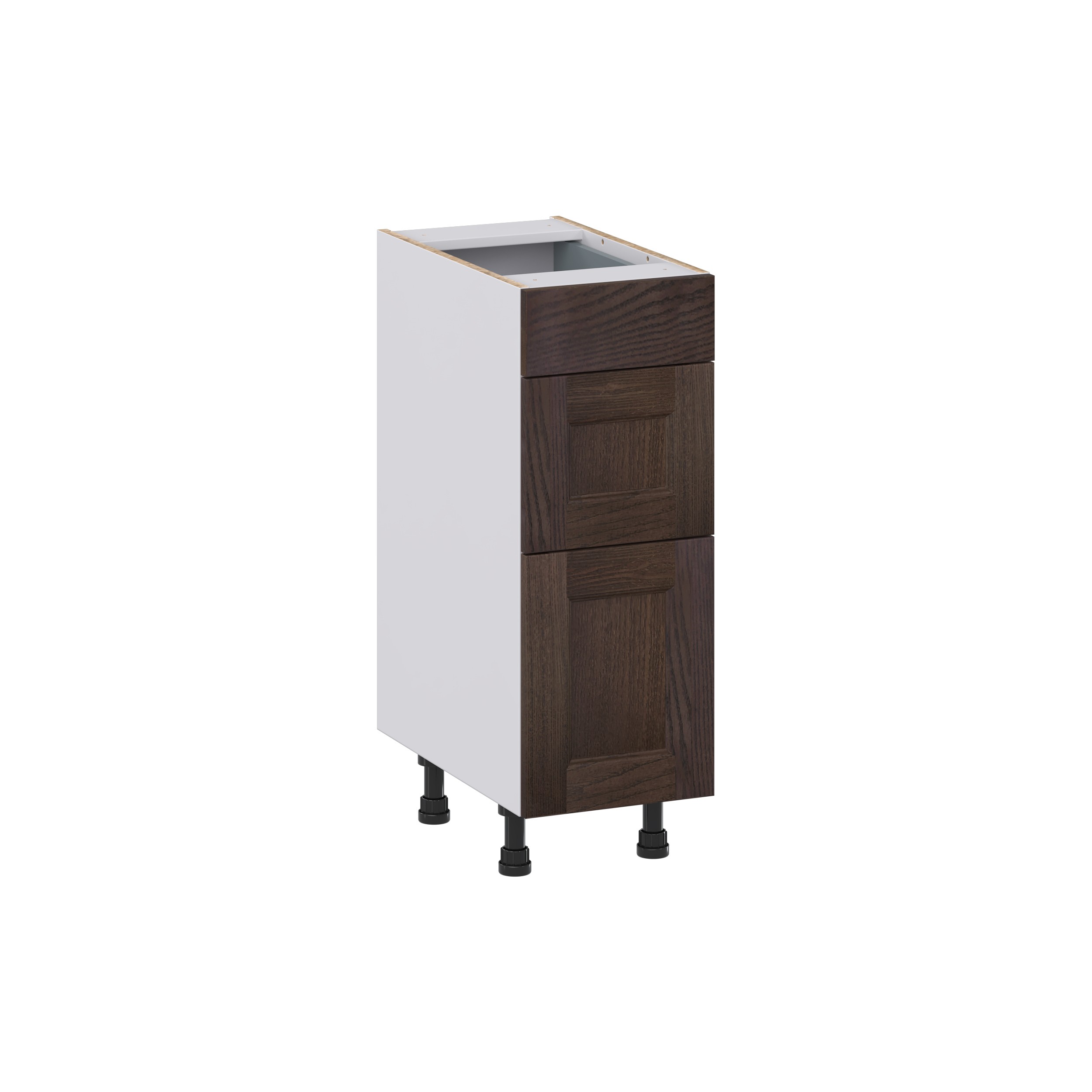 Lincoln Chestnut Solid Wood Assembled 12 in. W x 34.5 in. H x 21 in. D Vanity Drawer Base Cabinet with 3Drawers