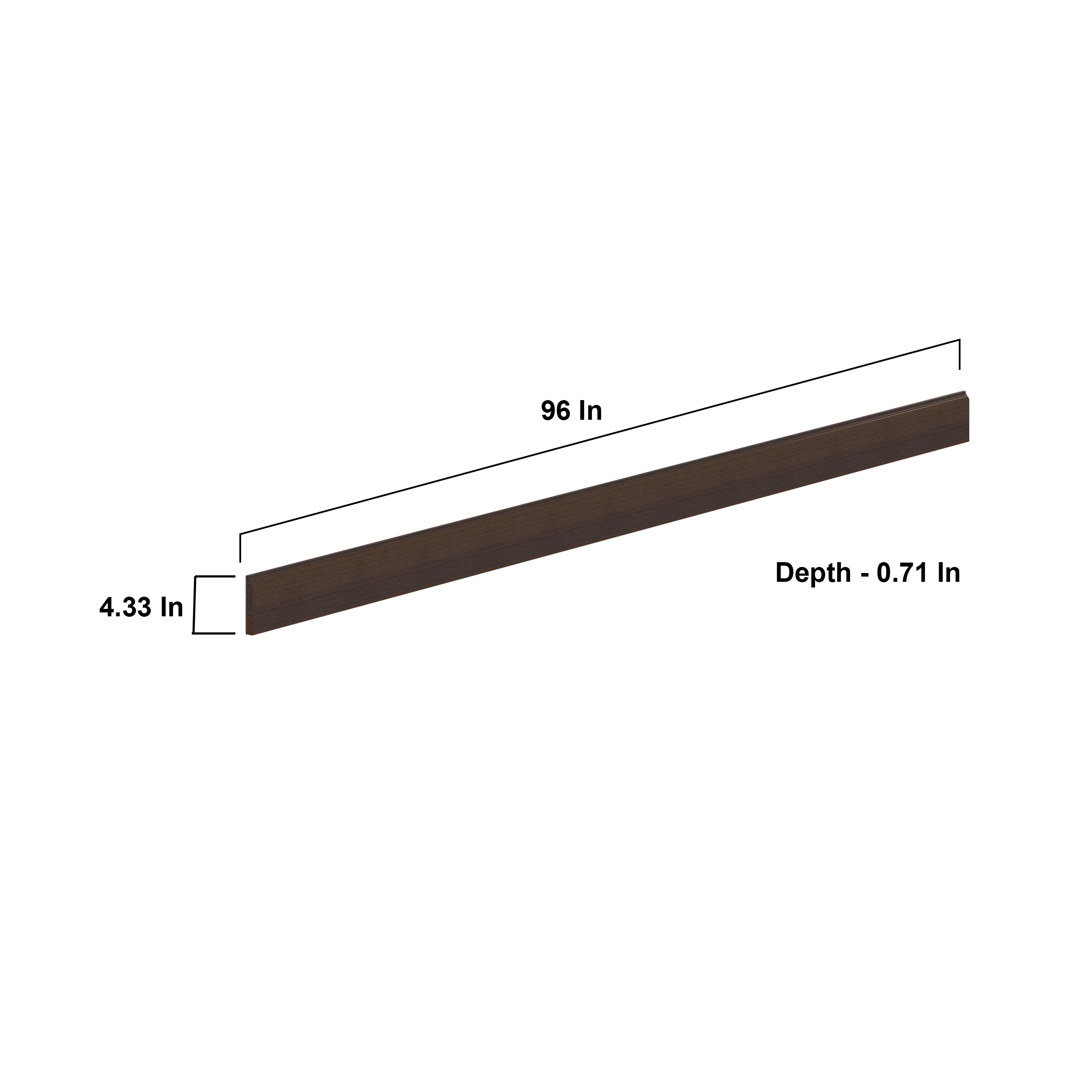 0.83 in. W x 96 in. H x 4.61 in. D Lincoln Chestnut Solid Wood Furniture Base Moulding