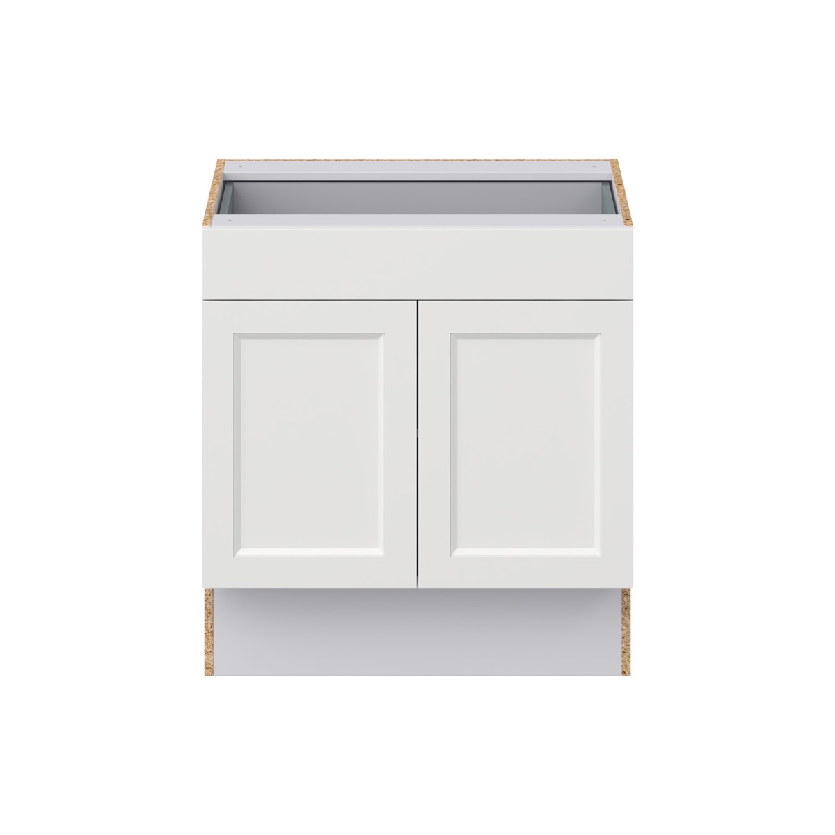 Alton Painted White Recessed Assembled 30 in. W x 32.5 in. H x 23.75 in. D Accessible ADA 1 Drawer Base Kitchen Cabinet