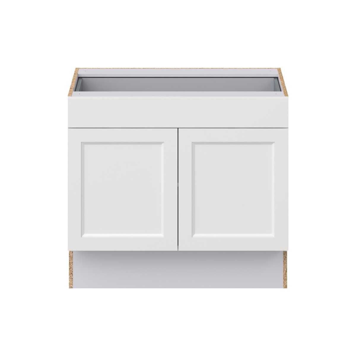 Alton Painted White Recessed Assembled 36 in. W x 32.5 in. H x 23.75 in. D Accessible ADA 1 Drawer Base Kitchen Cabinet