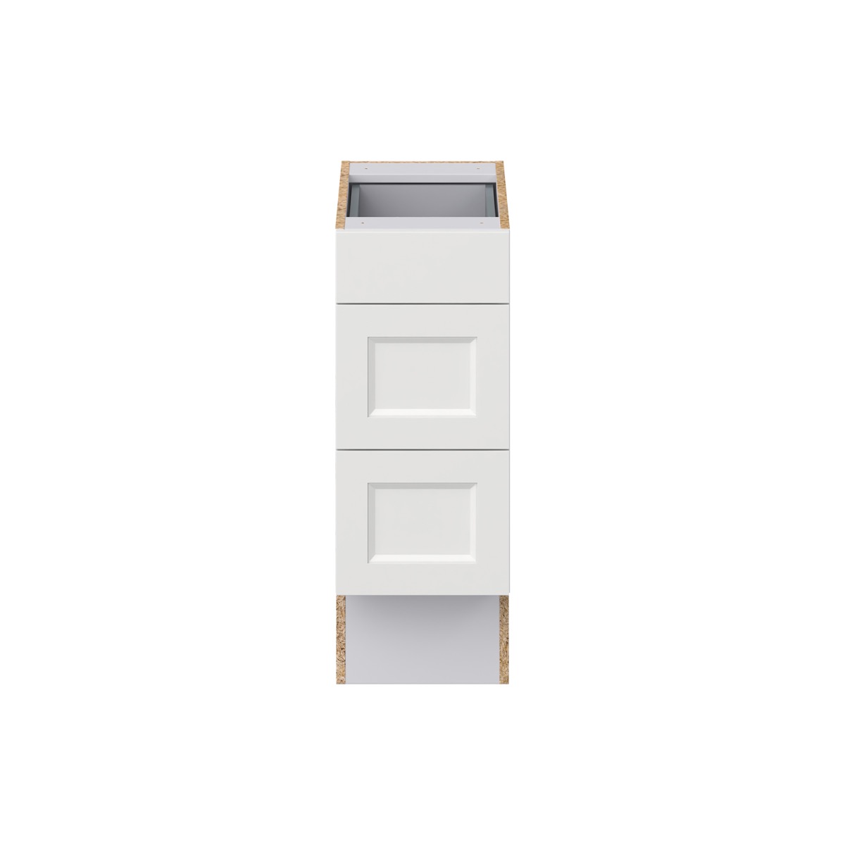 Alton Painted White Recessed Assembled 12 in.W x 32.5 in. H x 23.75 in. D ADA 3 Drawers Base Kitchen Cabinet