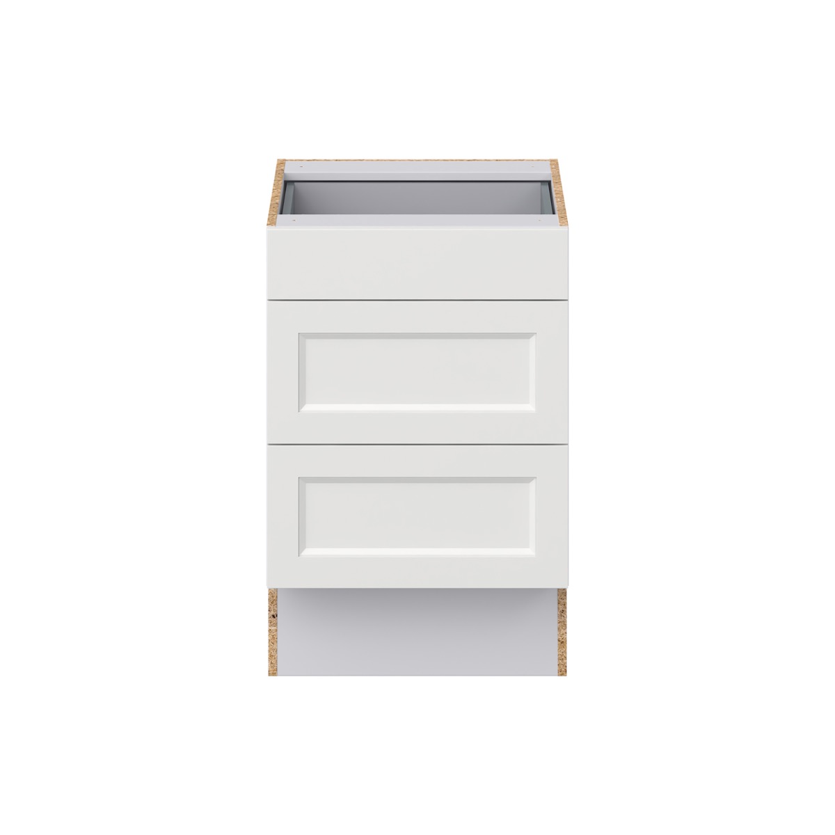 Alton Painted White Recessed Assembled 21 in.W x 32.5 in. H x 23.75 in. D ADA 3 Drawers Base Kitchen Cabinet