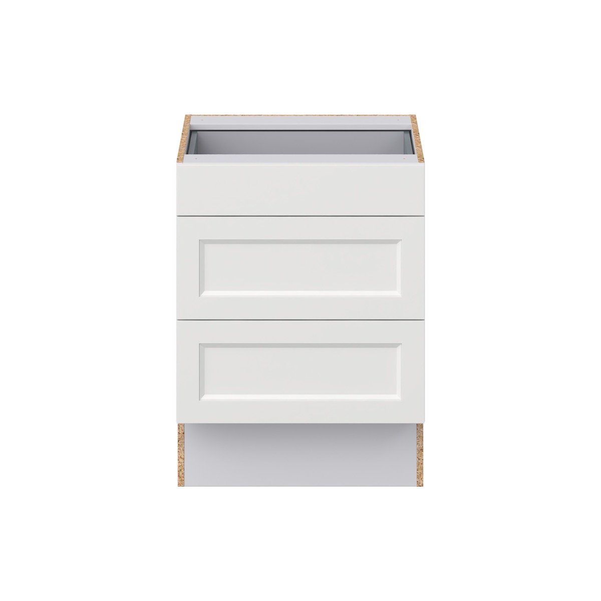 Alton Painted White Recessed Assembled 24 in.W x 32.5 in. H x 23.75 in. D ADA 3 Drawers Base Kitchen Cabinet