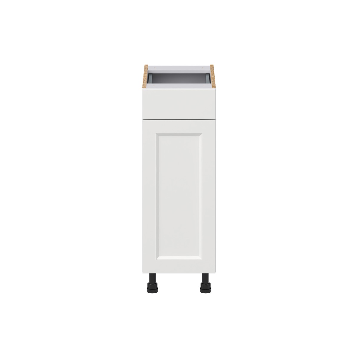 Alton Painted White Recessed Assembled 12 in. W x 34.5 in. H x 21 in.D Vanity 1 Drawer Base Kitchen Cabinet