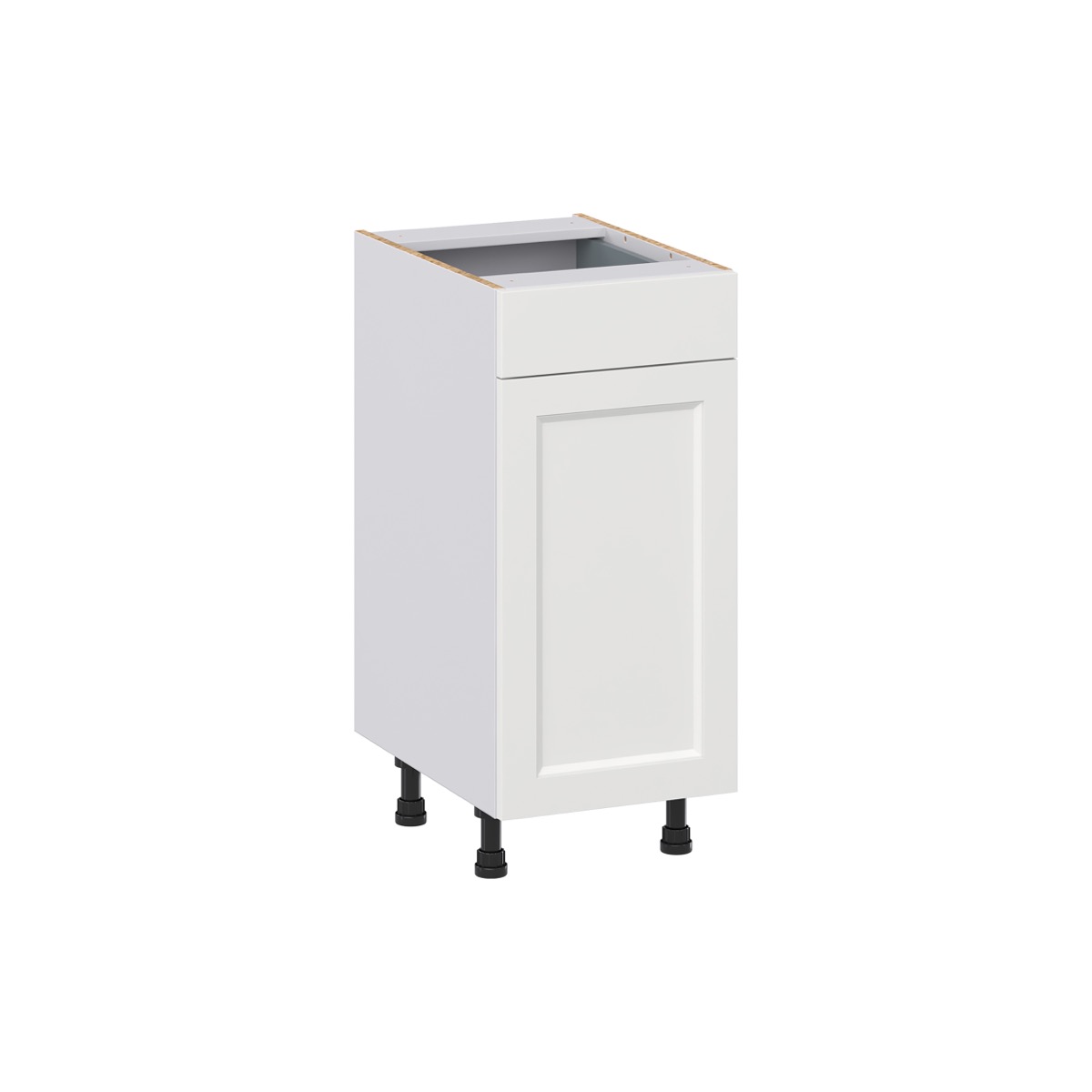 Alton Painted White Recessed Assembled 15 in. W x 34.5 in. H x 21 in. D Vanity 1 Drawer Base Kitchen Cabinet