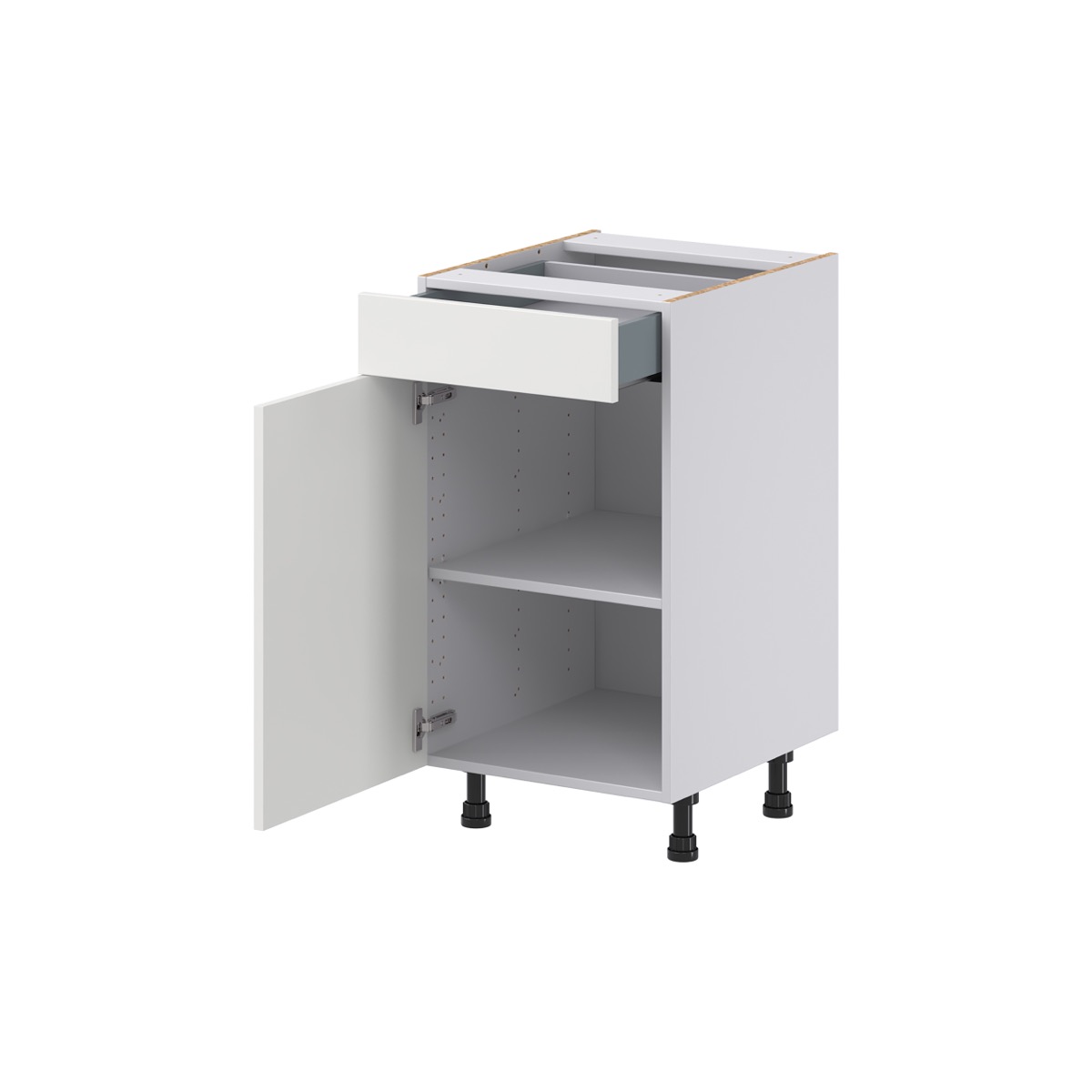 Alton Painted White Recessed Assembled 18 in. W x 34.5 in. H x 21 in. D Vanity 1 Drawer Base Kitchen Cabinet
