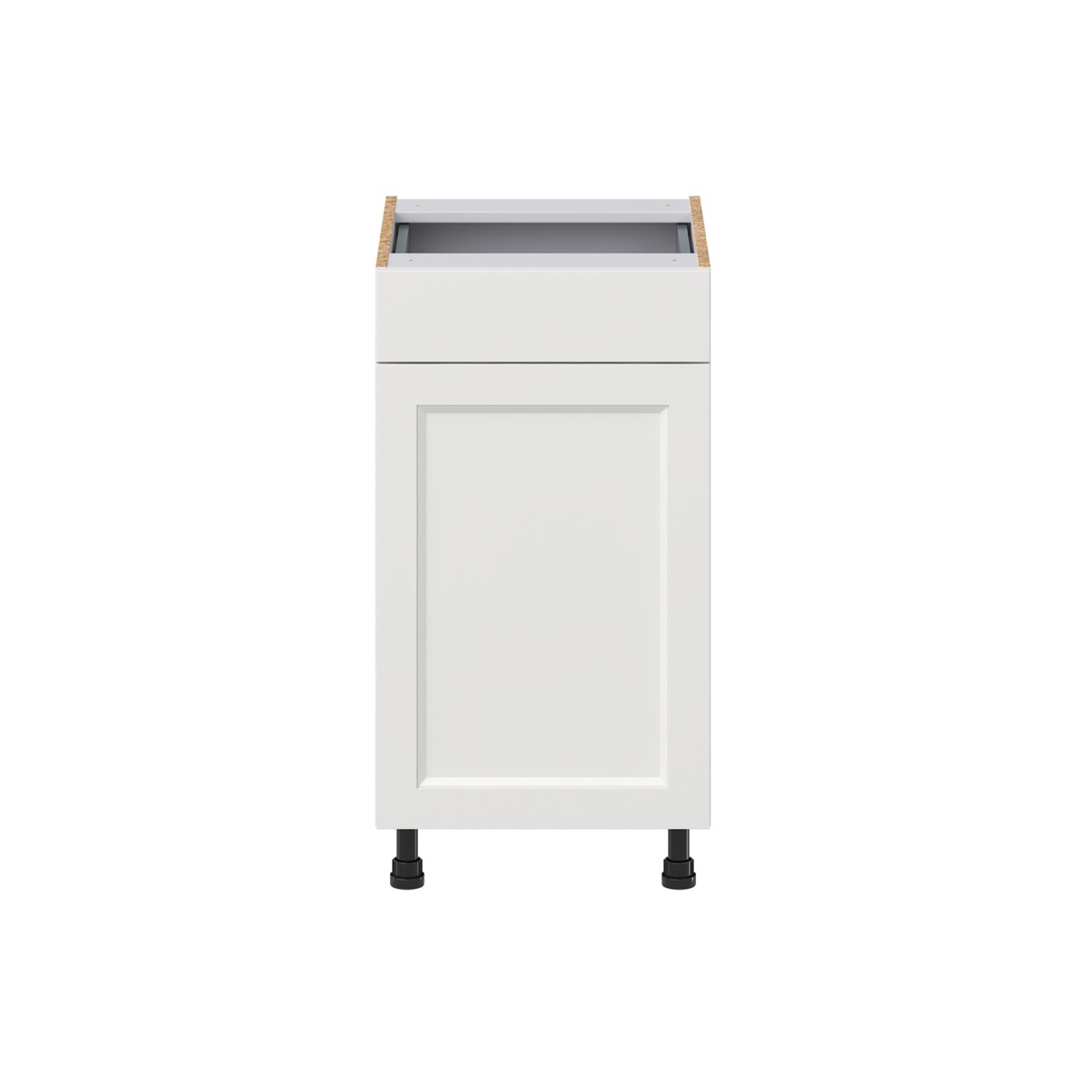 Alton Painted White Recessed Assembled 18 in. W x 34.5 in. H x 21 in. D Vanity 1 Drawer Base Kitchen Cabinet