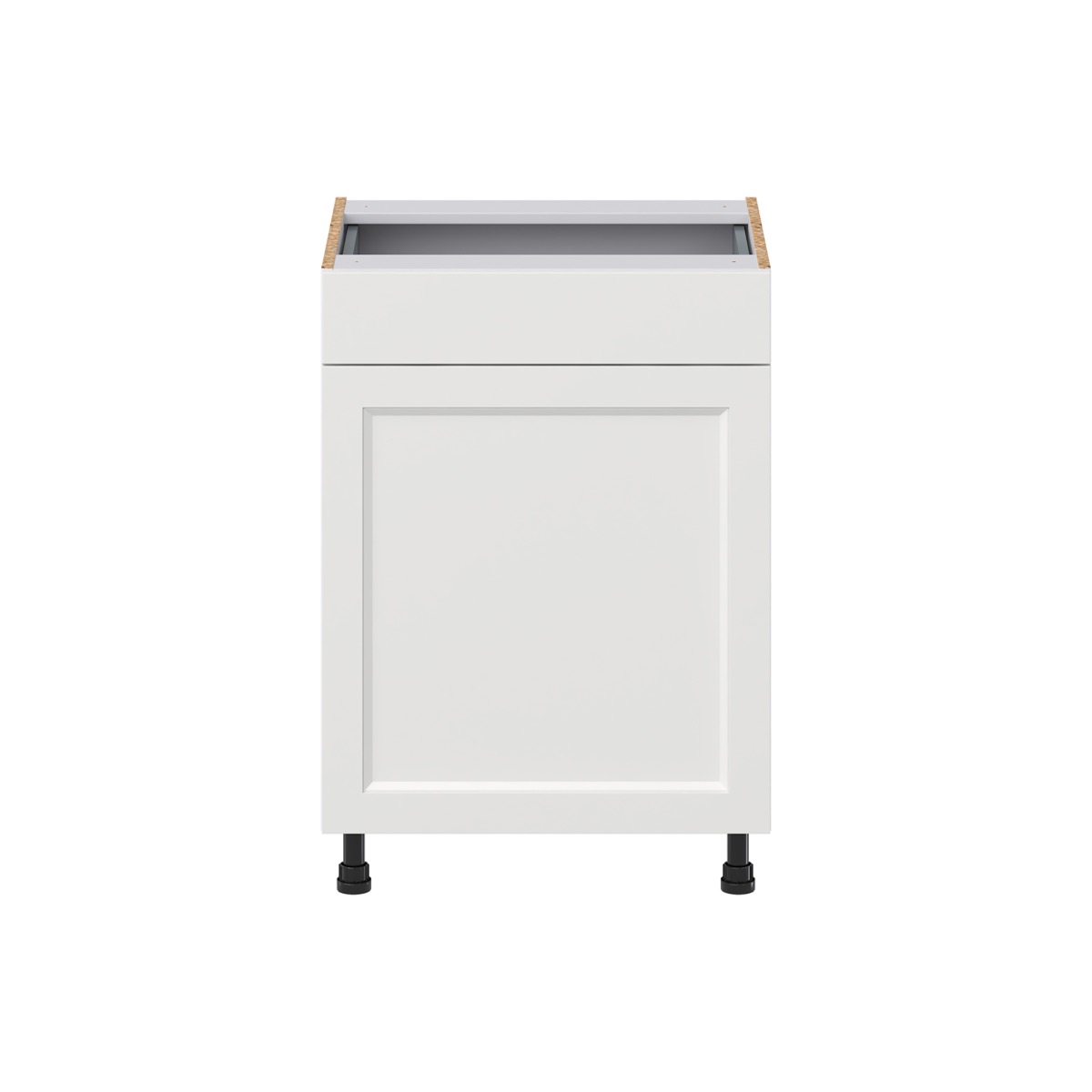 Alton Painted White Recessed Assembled 24 in. W x 34.5 in. H x 21 in. D Vanity 1 Drawer Base Kitchen Cabinet
