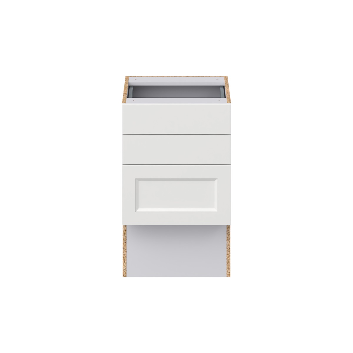 Alton Painted White Recessed Assembled 18 in.W x 30 in.H x 21 in.D Vanity ADA 3 Drawers Base Kitchen Cabinet