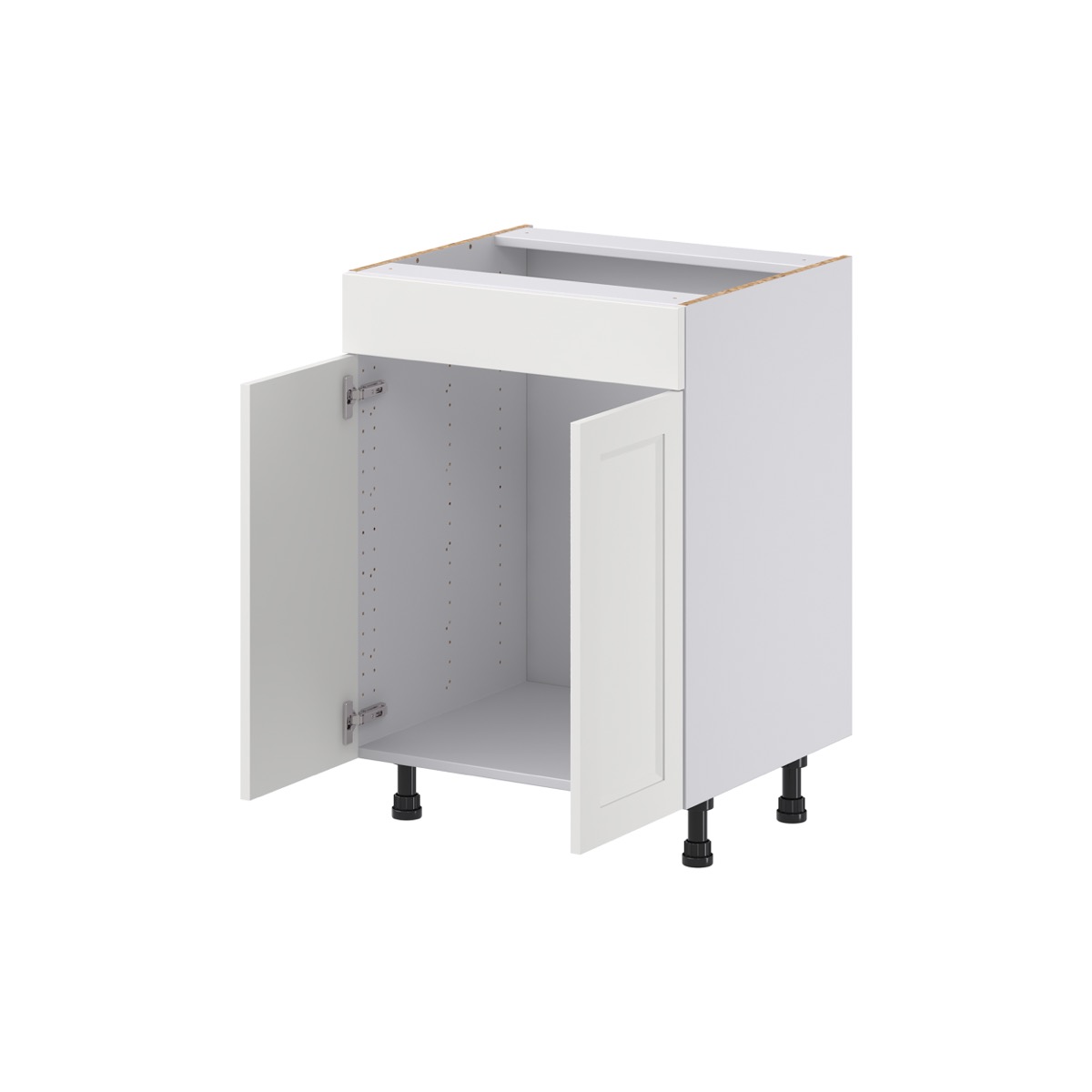 Alton Painted White Recessed Assembled 24 in.W x 34.5 in. H x 21 in. D Vanity False Front Sink Base Kitchen Cabinet