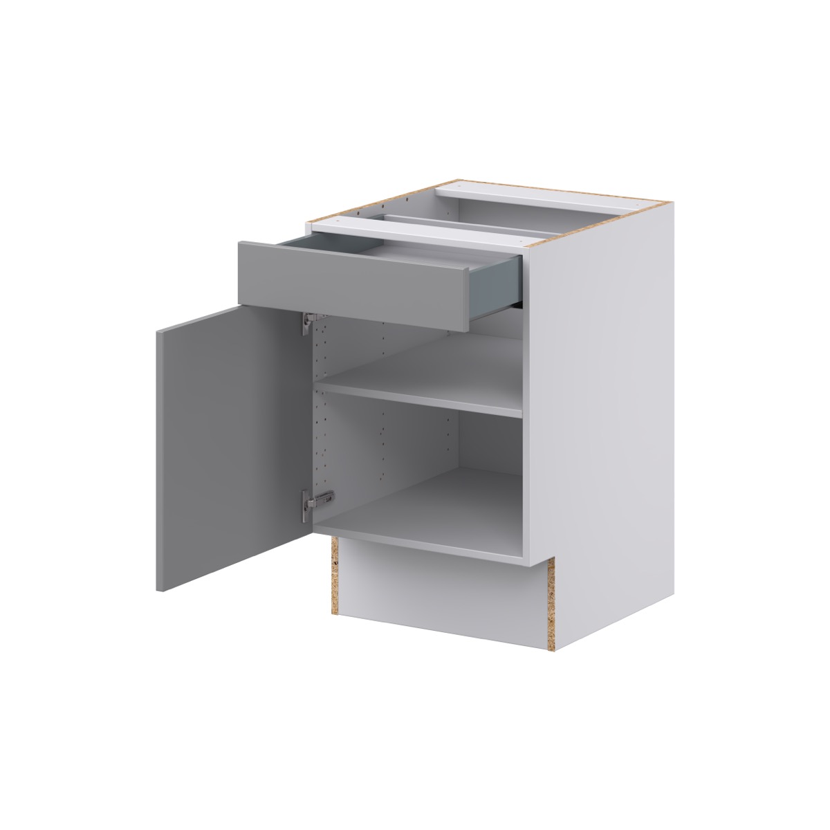 Bristol Painted Slate Gray Shaker Assembled 21 in.W x 32.5 in.H x 23.75 in.D Accessible ADA 1 Draw Base Kitchen Cabinet