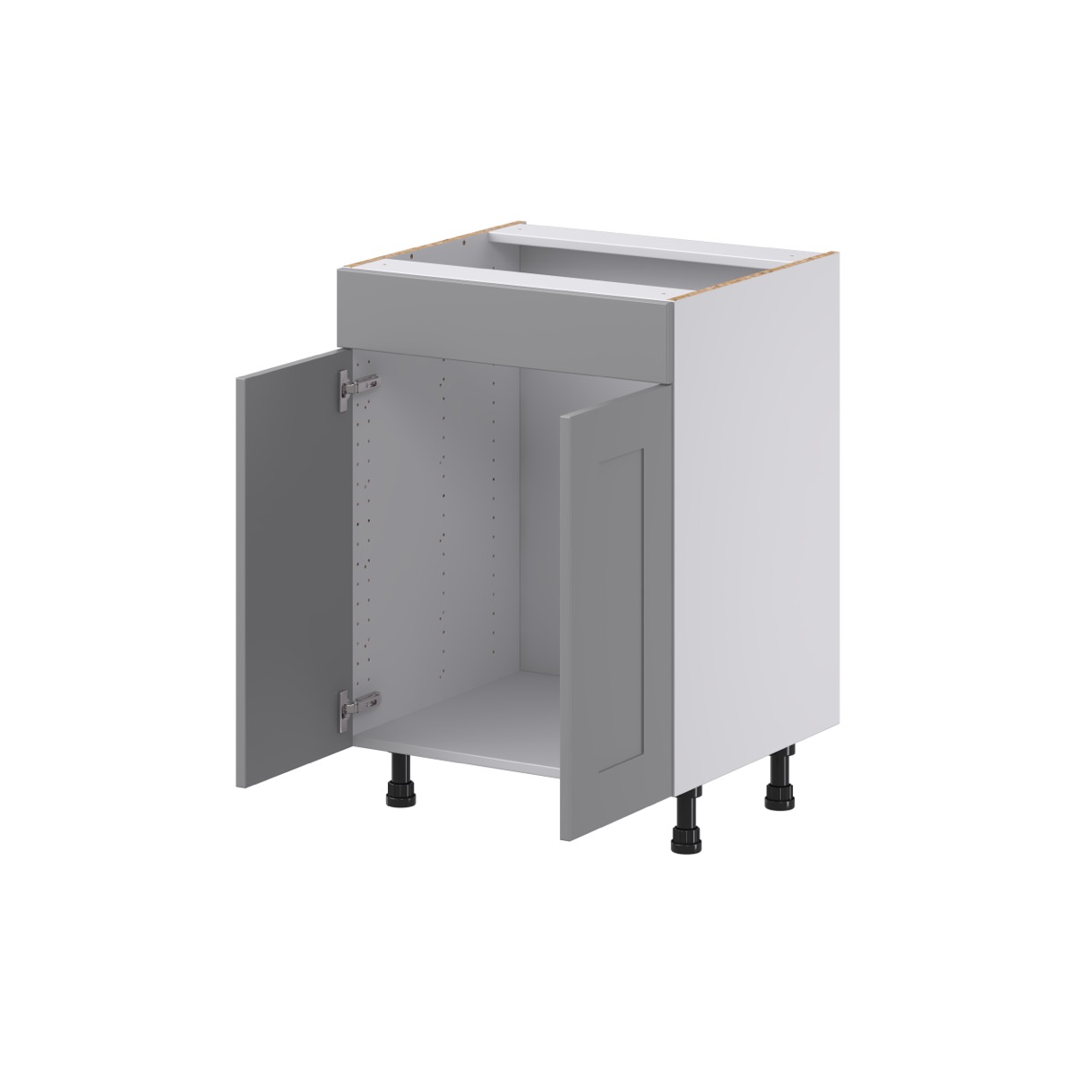 Bristol Painted Slate Gray Shaker Assembled 24 in.W x 34.5 in.H x 21 in.D False Front Vanity Sink Base Kitchen Cabinet