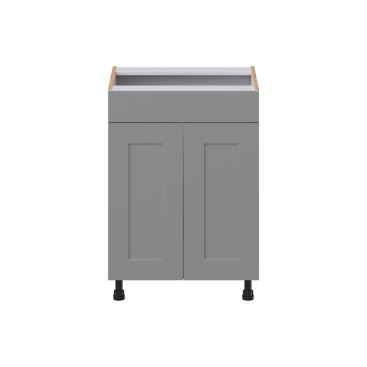 Bristol Painted Slate Gray Shaker Assembled 24 in.W x 34.5 in.H x 21 in.D False Front Vanity Sink Base Kitchen Cabinet