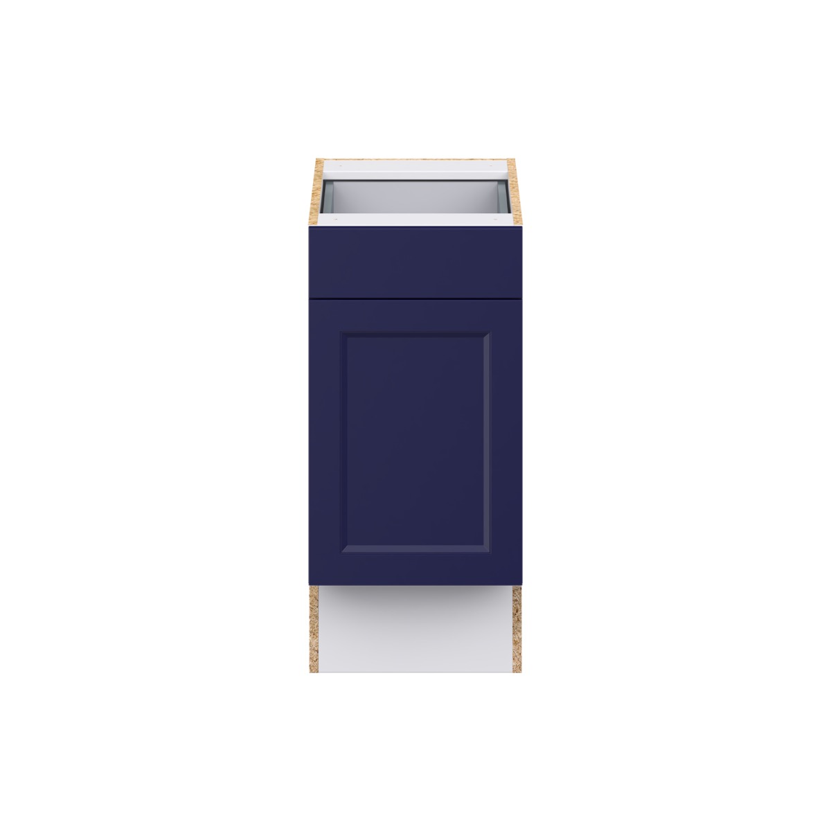 Devon Painted Blue Recessed Assembled 15 in.W x 32.5 in.H x 23.75 in.D Accessible ADA 1 Drawer Base Kitchen Cabinet