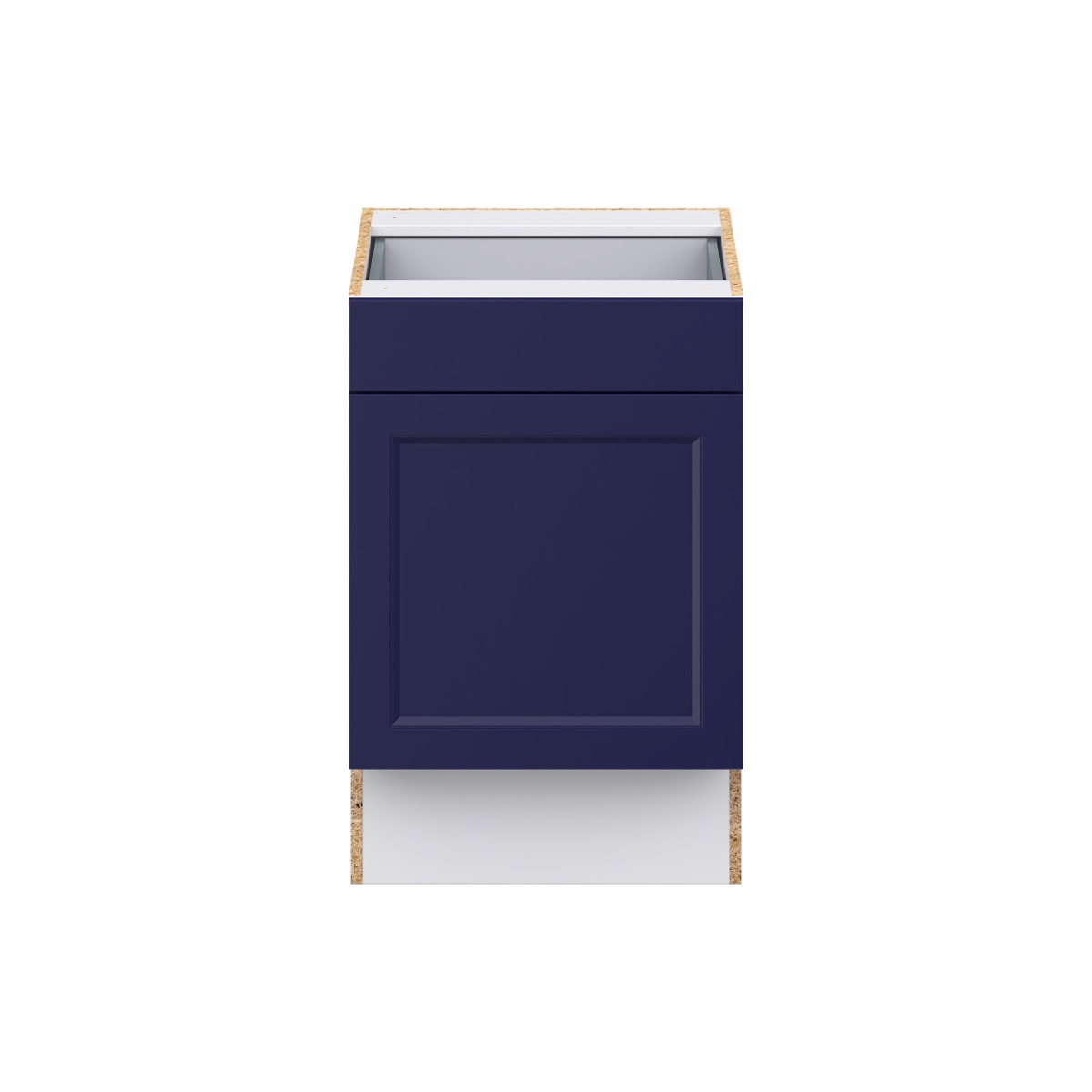 Devon Painted Blue Recessed Assembled 21 in.W x 32.5 in.H x 23.75 in.D Accessible ADA 1 Drawer Base Kitchen Cabinet