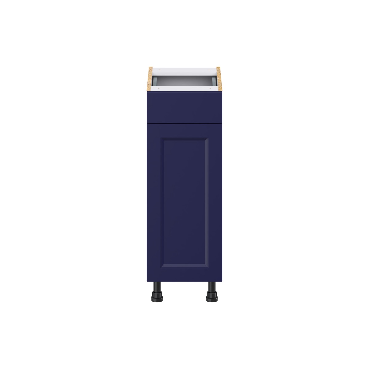 Devon Painted Blue Recessed Assembled 12 in. W x 34.5 in. H x 21 in.D Vanity 1 Drawer Base Kitchen Cabinet