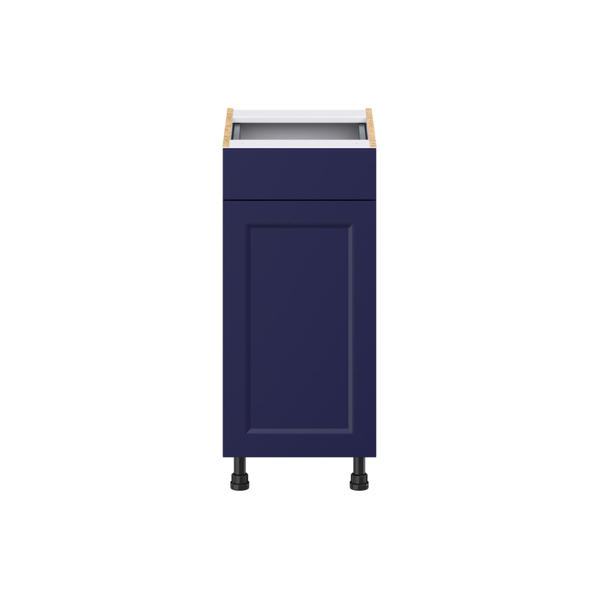 Devon Painted Blue Recessed Assembled 15 in. W x 34.5 in. H x 21 in. D Vanity 1 Drawer Base Kitchen Cabinet