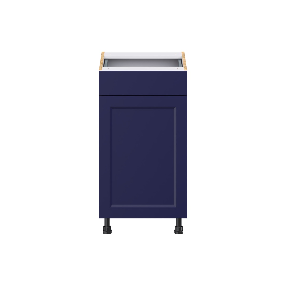 Devon Painted Blue Recessed Assembled 18 in. W x 34.5 in. H x 21 in. D Vanity 1 Drawer Base Kitchen Cabinet