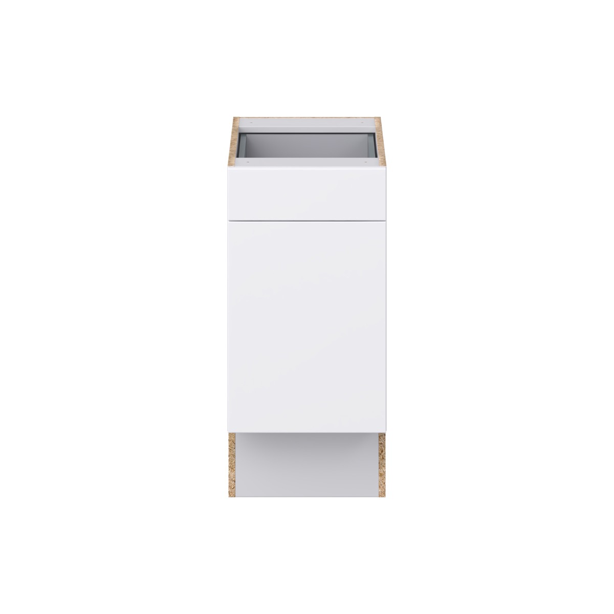 Fairhope Bright White Slab Assembled Accessible ADA Base Cabinet with 1 Drawer (15 in. W x 32.5 in. H x 23.75 in. D)