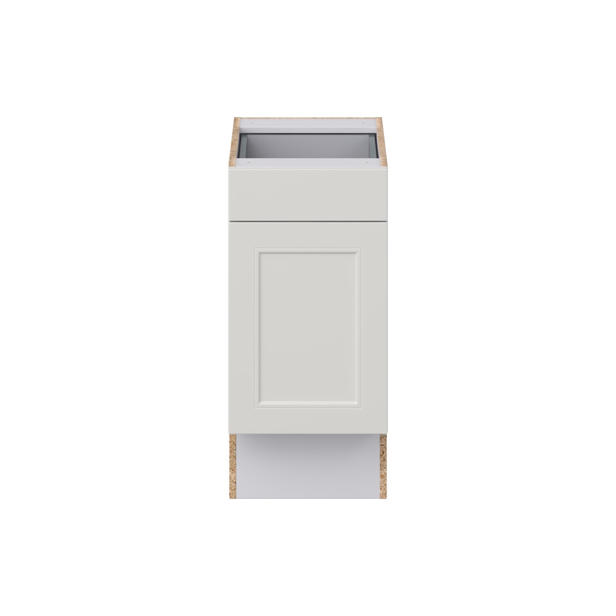 Littleton Painted Gray Recessed Assembled 15 in.W x 32.5 in.H x 23.75 in. D Accessible ADA 1 Drawer Base Kitchen Cabinet