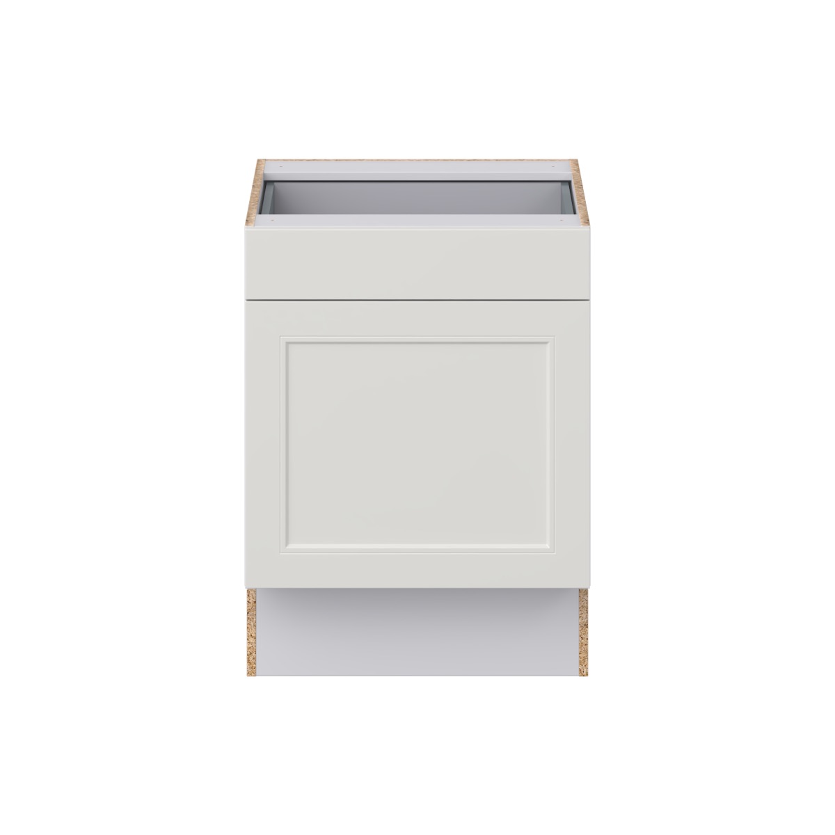 Littleton Painted Gray Recessed Assembled 24 in.W x 32.5 in.H x 23.75 in. D Accessible ADA 1 Drawer Base Kitchen Cabinet