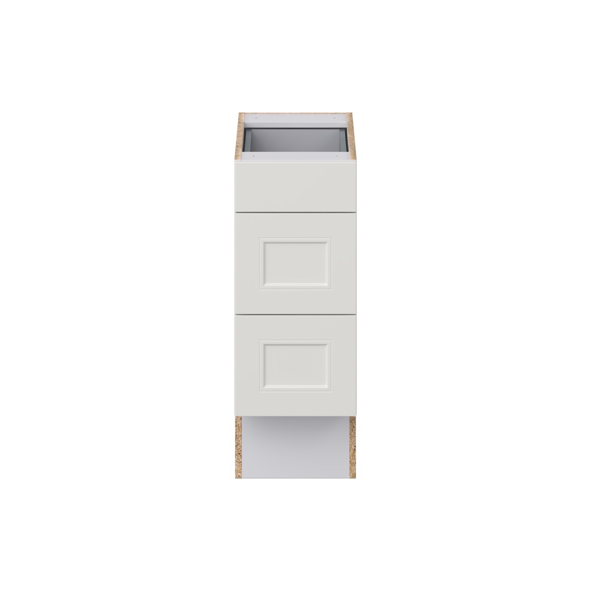 Littleton Painted Gray Recessed Assembled 12 in. W x 32.5 in. H x 23.75 in. D ADA 3 Drawers Base Kitchen Cabinet