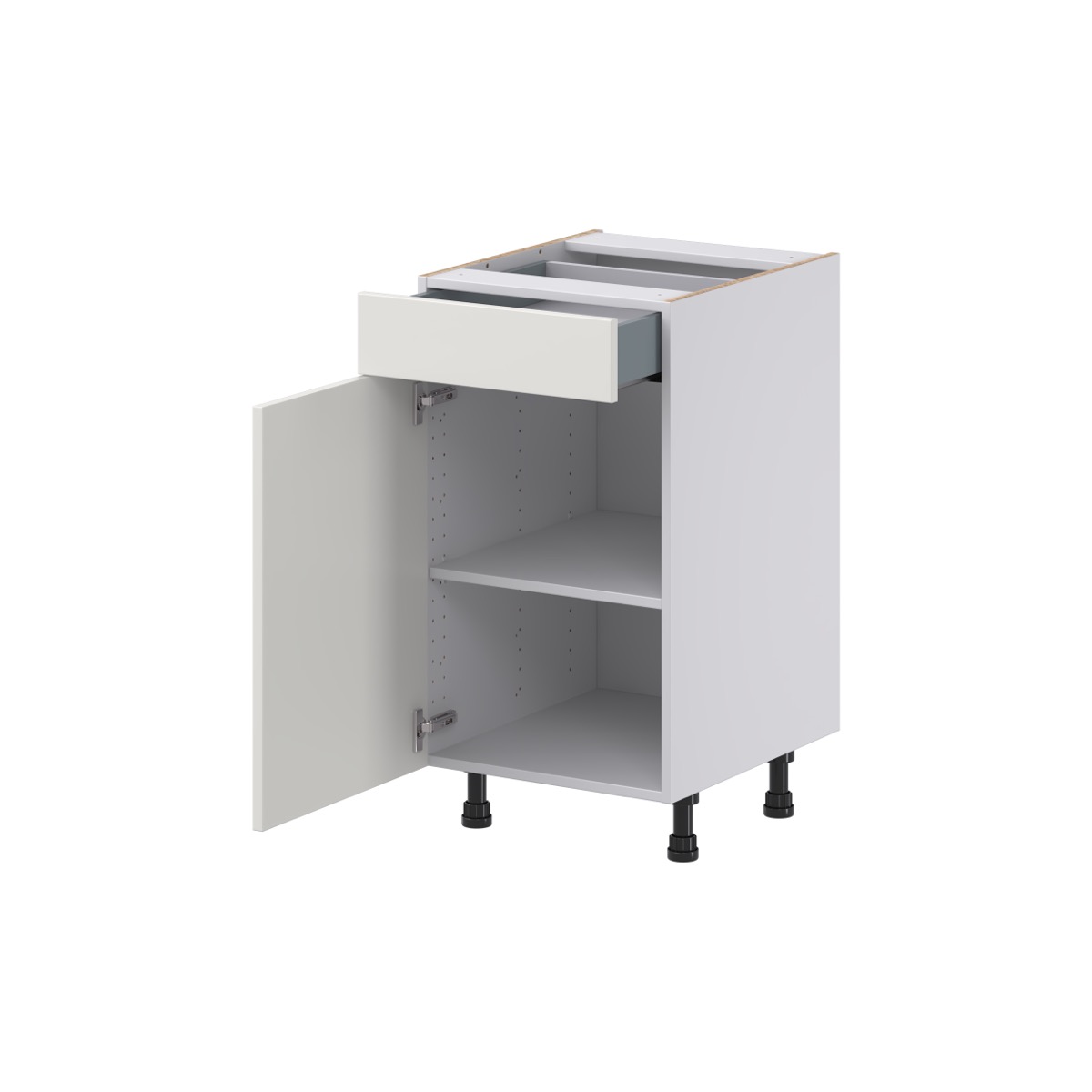 Littleton Painted Gray Recessed Assembled 18 in. W x 34.5 in. H x 21 in. D Vanity 1 Drawer Base Kitchen Cabinet