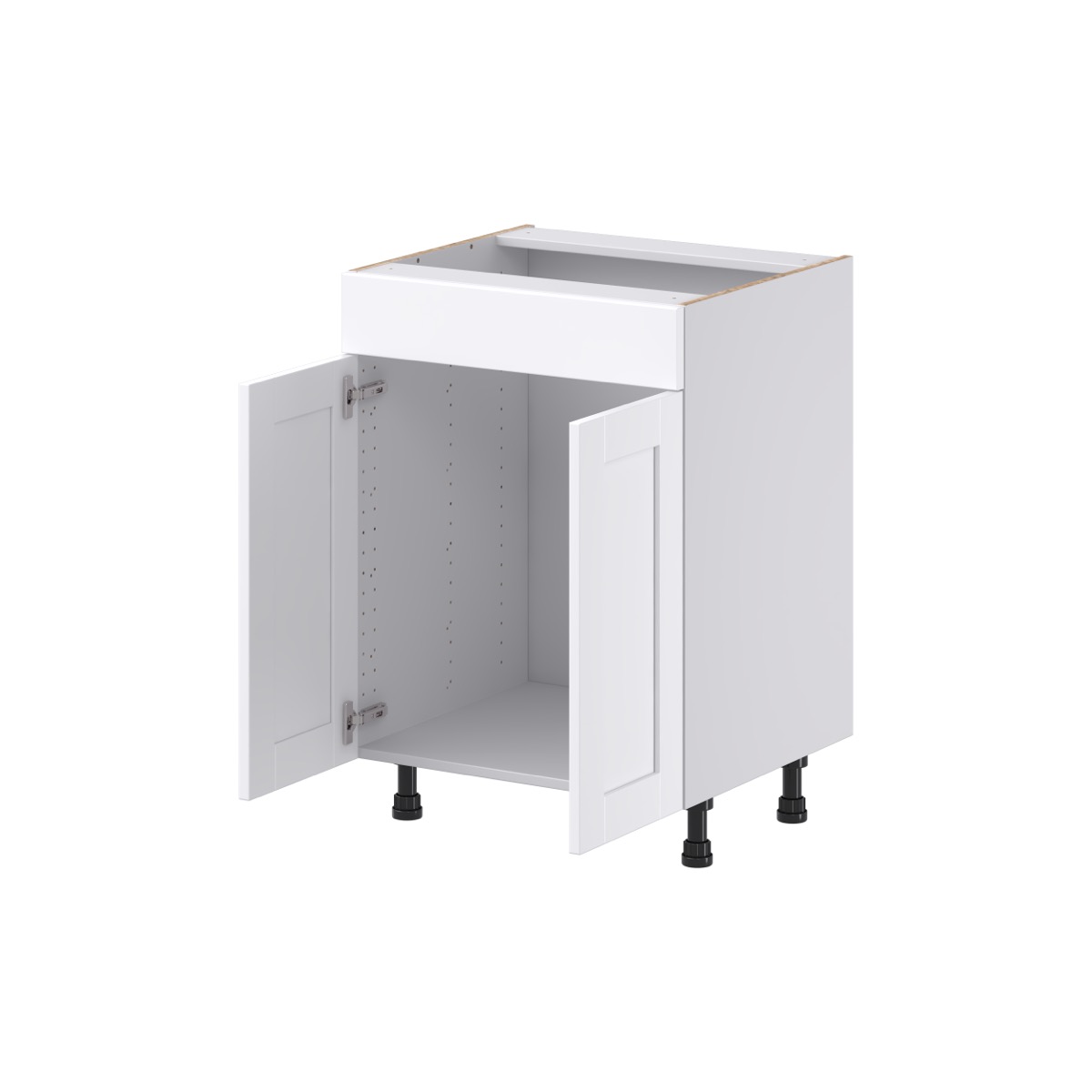 Mancos Bright White Shaker Assembled Vanity Sink Base Cabinet with False Front (24 in. W x 34.5 in. H x 21 in. D)