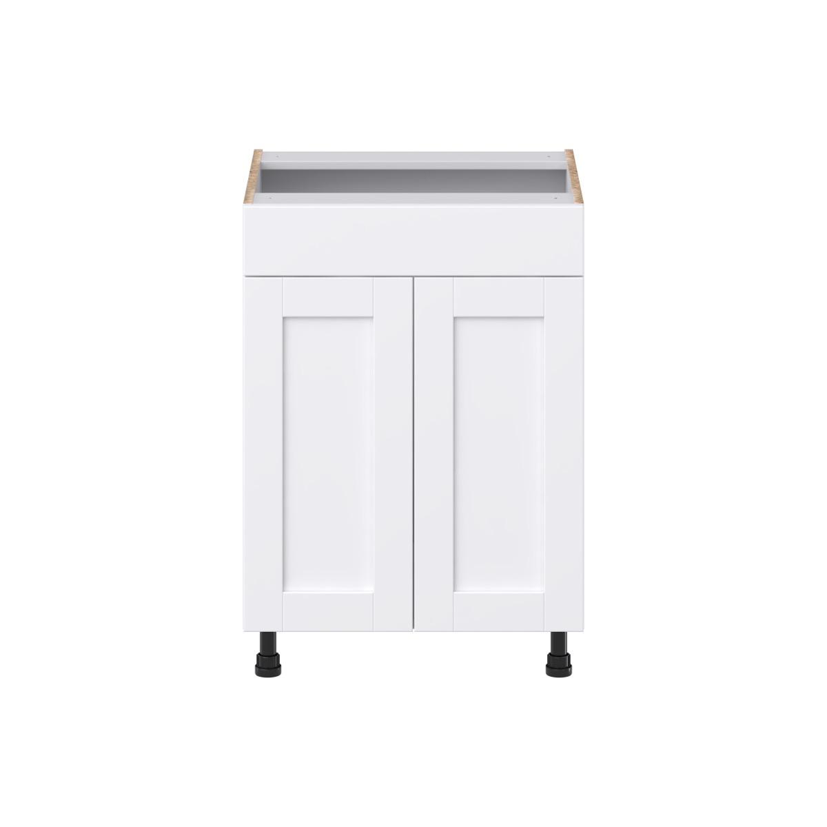 Mancos Bright White Shaker Assembled Vanity Sink Base Cabinet with False Front (24 in. W x 34.5 in. H x 21 in. D)