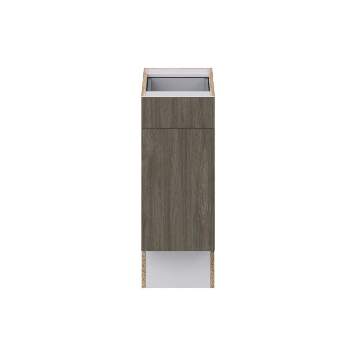 Medora Textured Slab Walnut Assembled 12 in.W x 32.5 in.H x 23.75 in.D Accessible ADA 1 Drawer Base Kitchen Cabinet