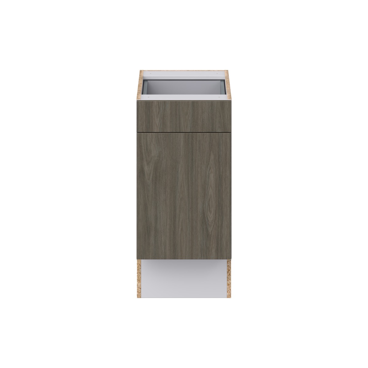 Medora Textured Slab Walnut Assembled 15 in.W x 32.5 in.H x 23.75 in.D Accessible ADA 1 Drawer Base Kitchen Cabinet
