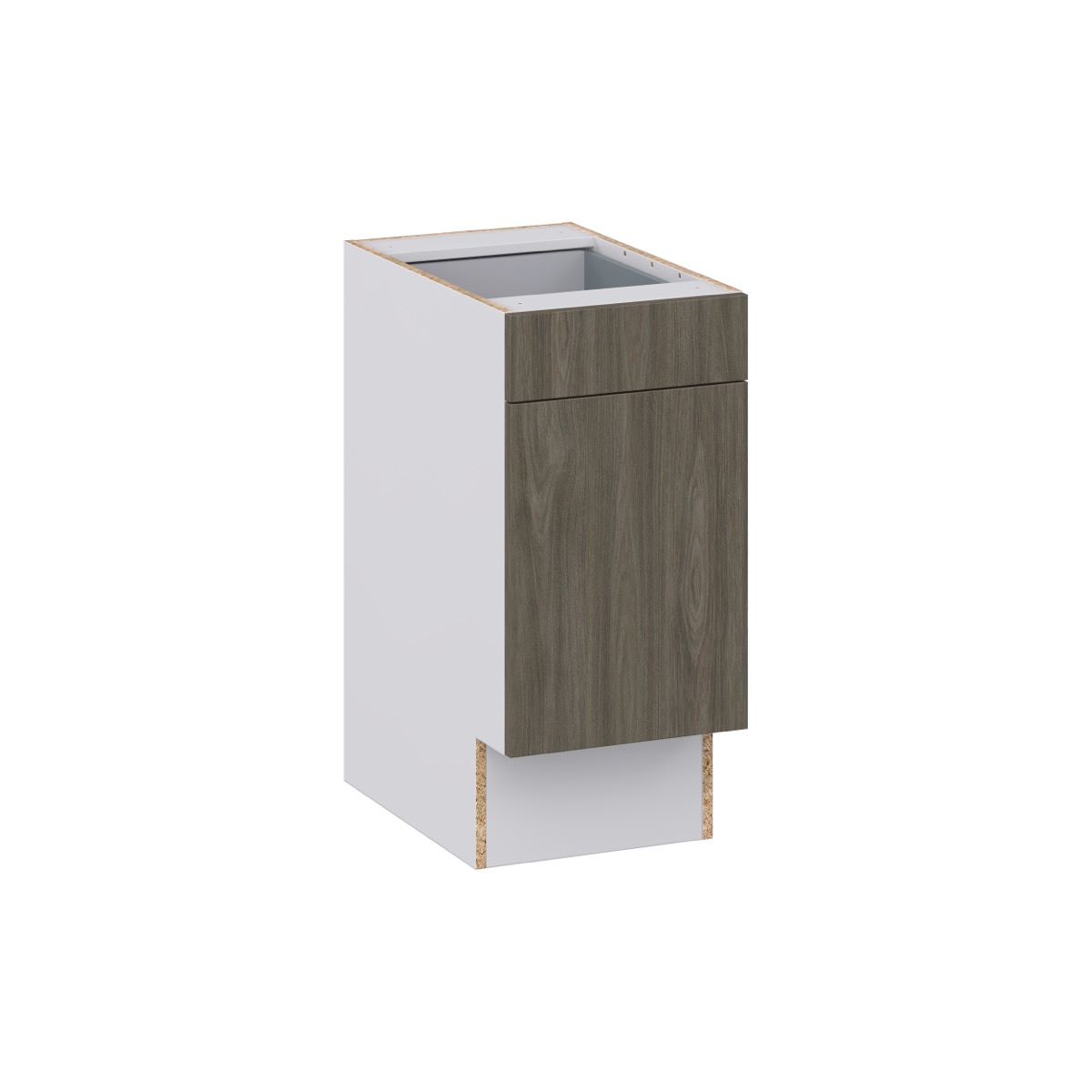 Medora Textured Slab Walnut Assembled 15 in.W x 32.5 in.H x 23.75 in.D Accessible ADA 1 Drawer Base Kitchen Cabinet